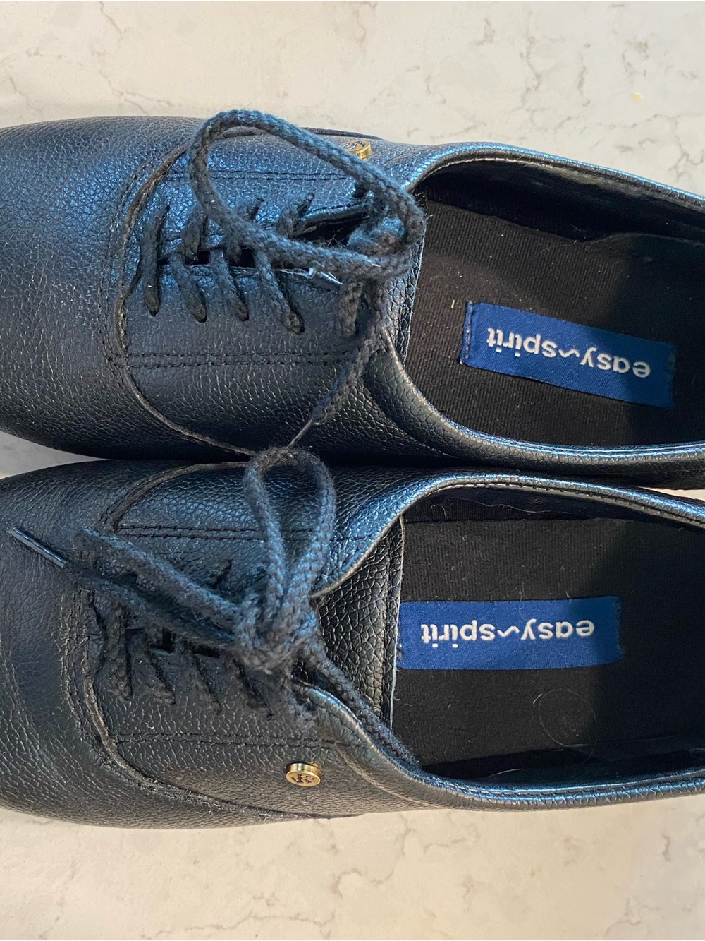 Easy Spirit Men’s Black Lace-Up Oxford Shoes